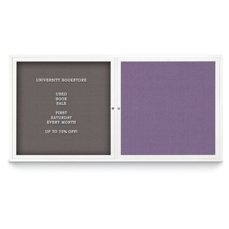 United Visual Products Corkboard, Single Door, Radius Frame, 18x24", Black/Pearl UV7000-BLACK-PEARL